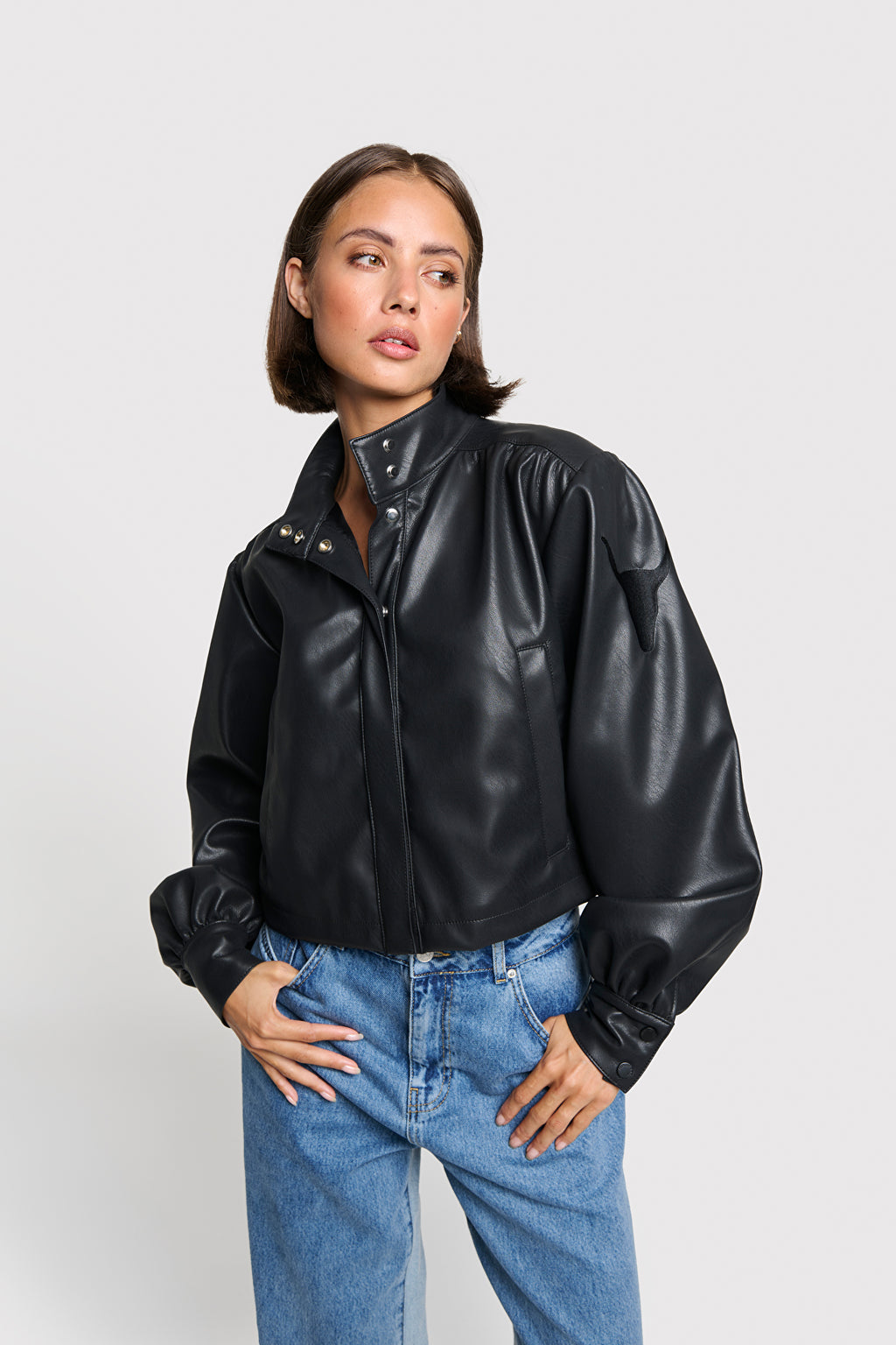 FAUX LEATHER JACKET