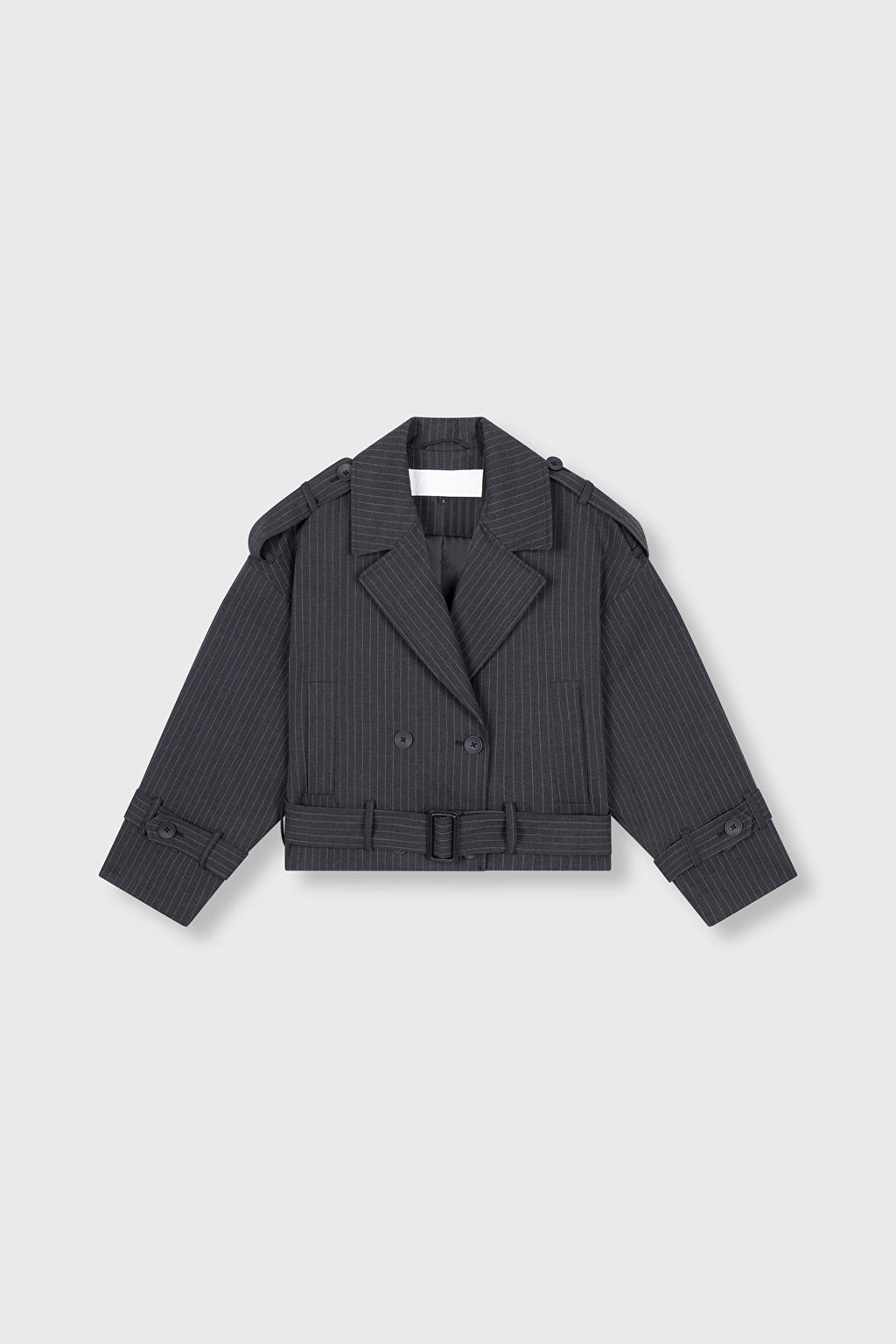 Alix The Label PINSTRIPE CROPPED JACKET
