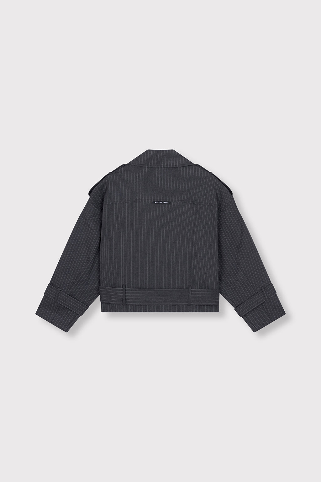 Alix The Label PINSTRIPE CROPPED JACKET