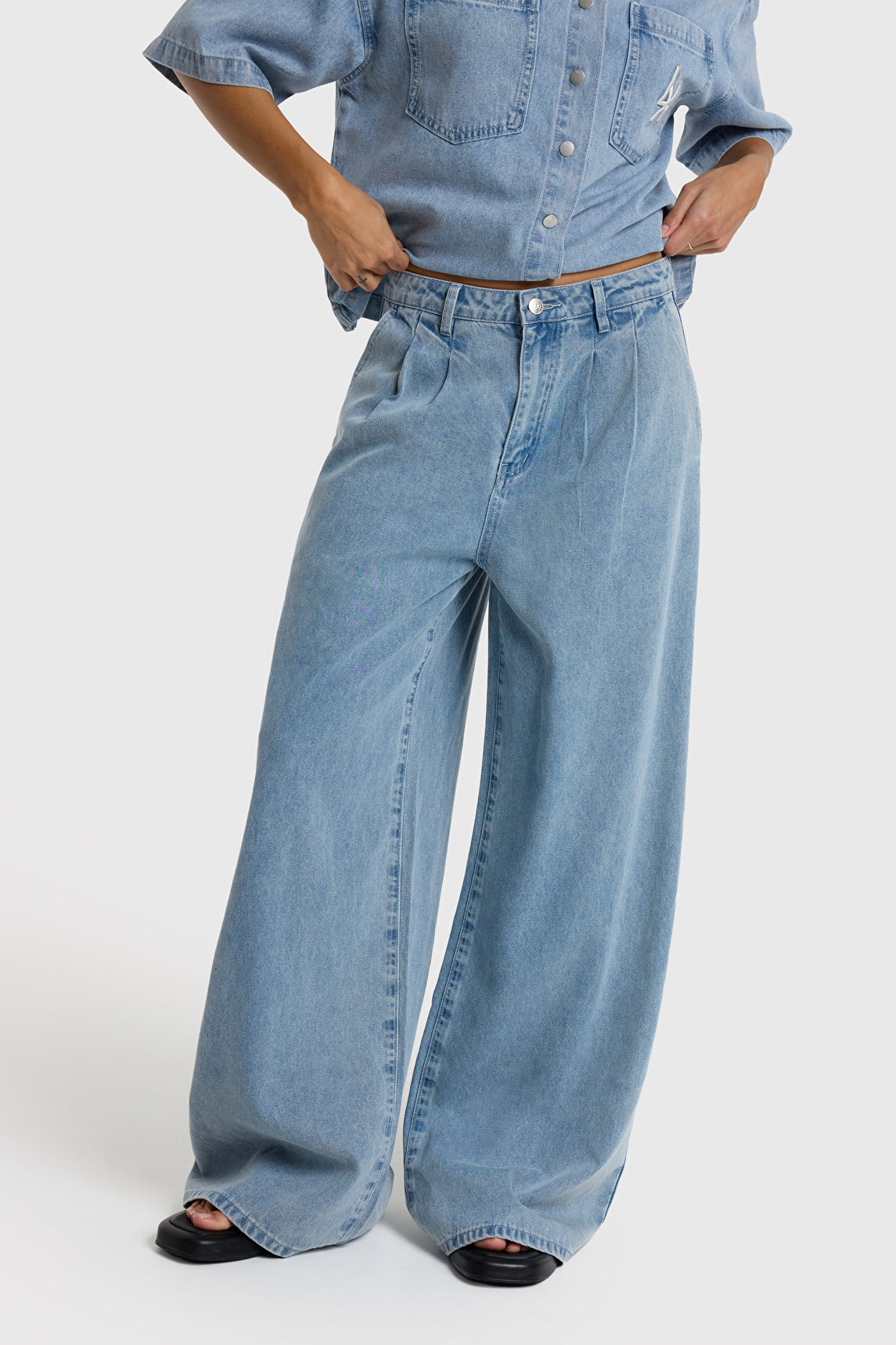 Alix The Label DENIM WIDE PANTS