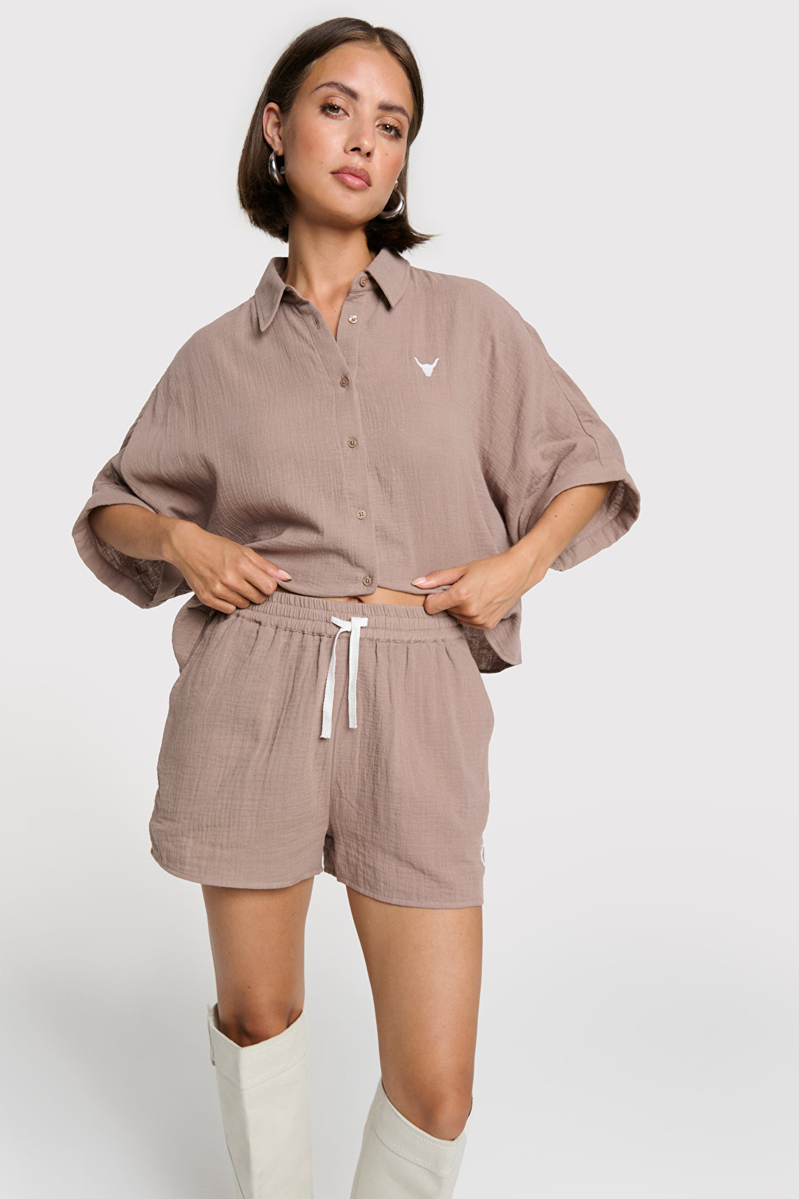 Alix The Label OVERSIZED CRINKLE BLOUSE