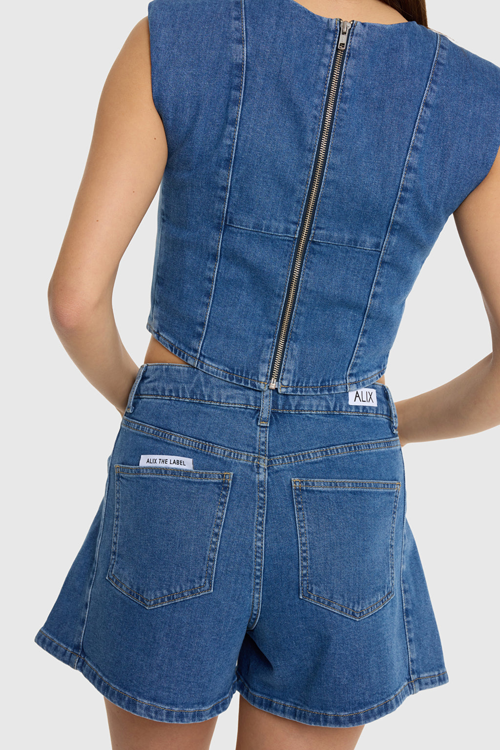 Alix The Label DENIM CORSET TOP