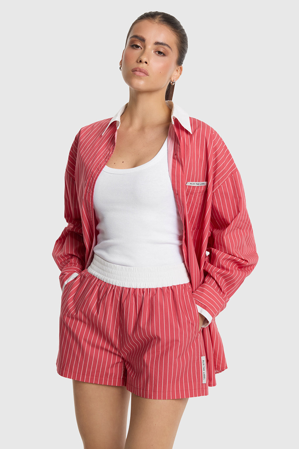 Alix The Label STRIPED SHORTS