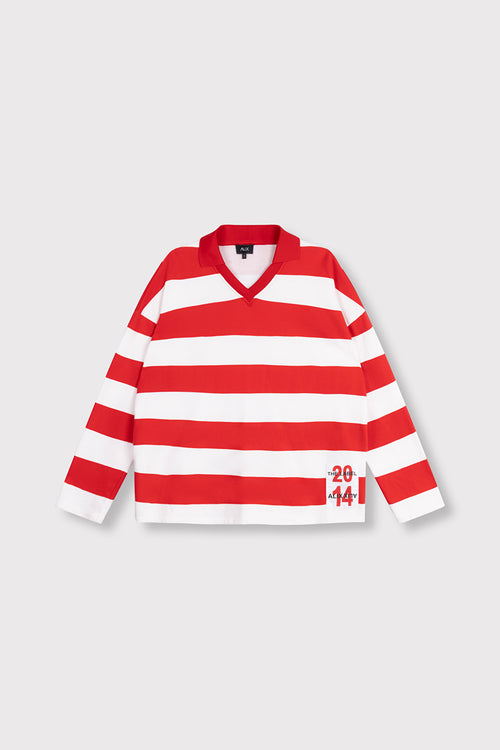 Alix The Label BLOCK STRIPE POLO SWEATER
