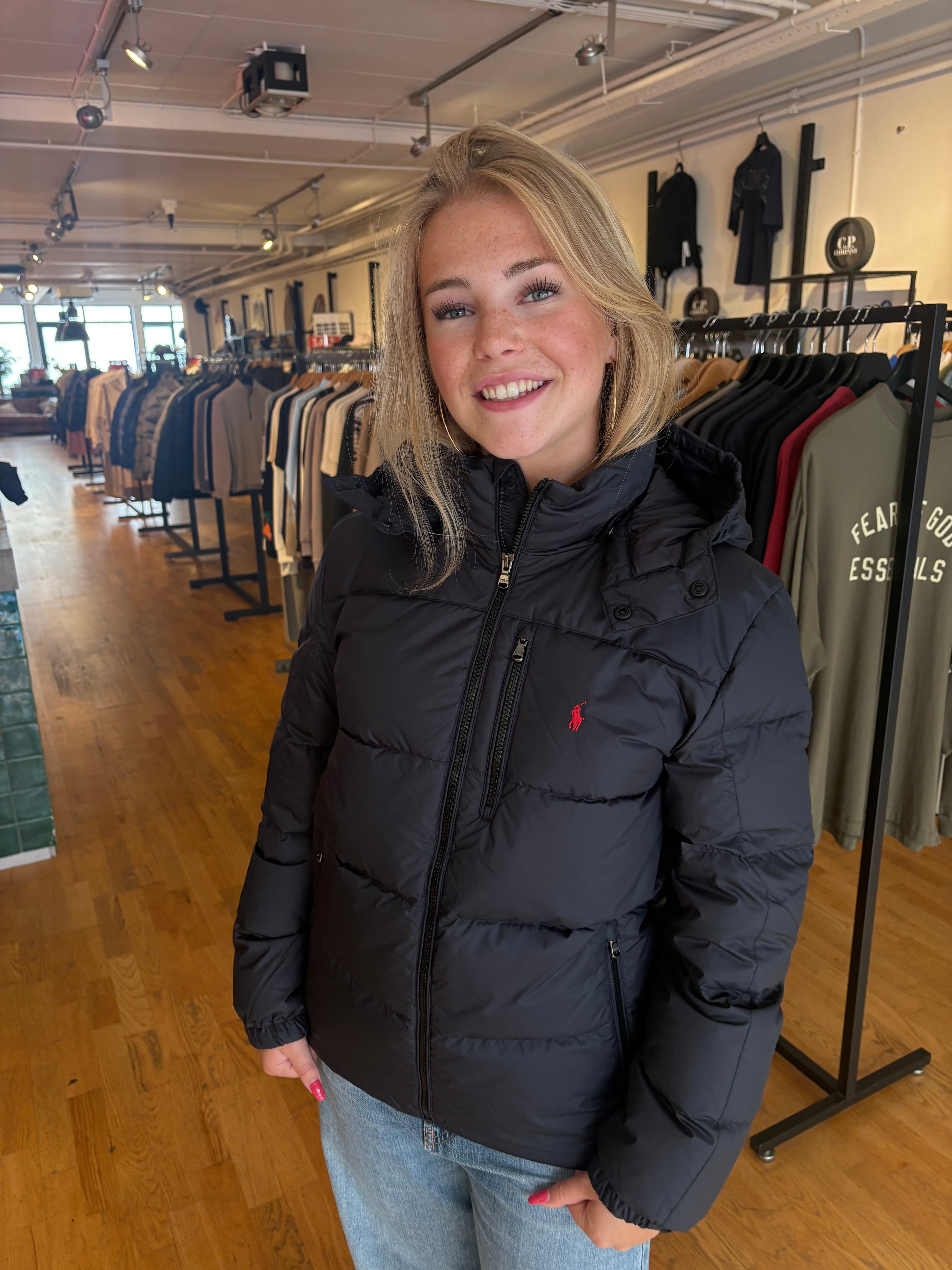 Ralph Lauren THE GORHAM DOWN HOODED JACKET Zwart