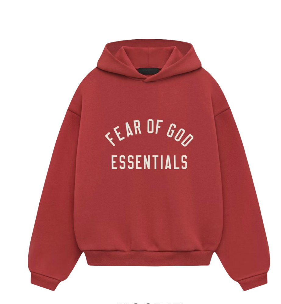 Essentials Fear of God hoodie Crimson