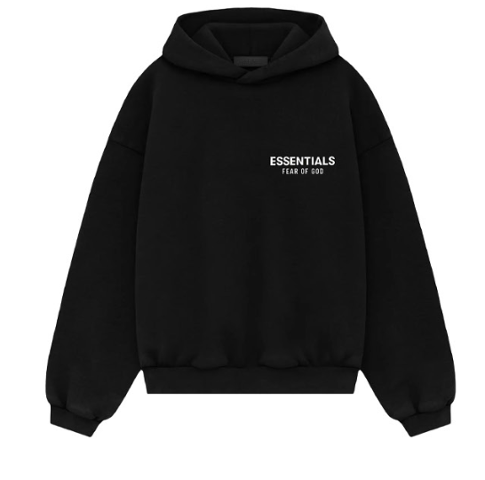 Essentials Fear of God hoodie Zwart Backprint