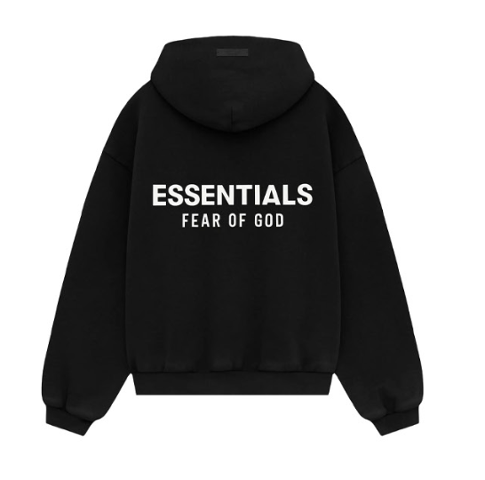 Essentials Fear of God hoodie Zwart Backprint