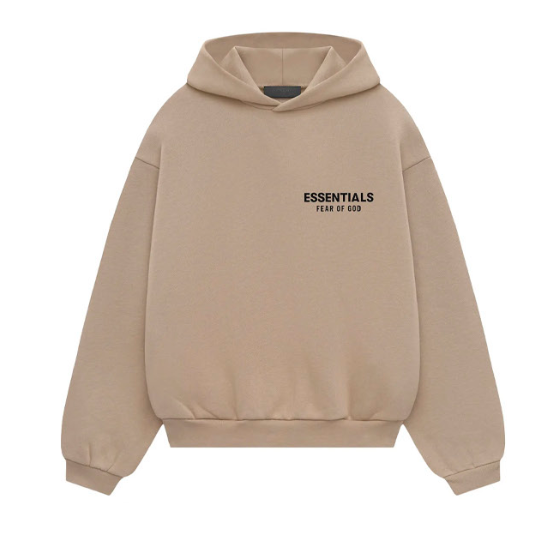 Essentials Fear of God hoodie Zand Backprint
