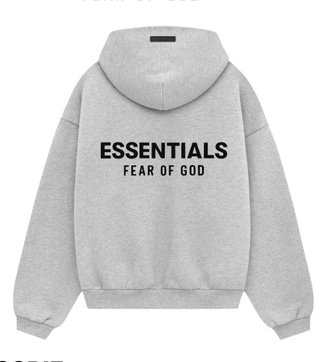 Essentials Fear of God hoodie Grijs Backprint