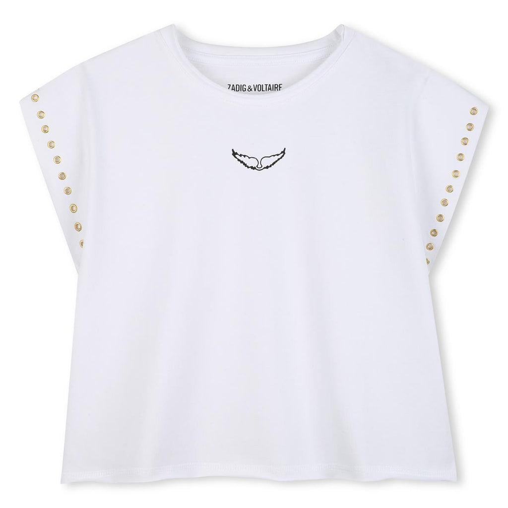 TEE SHIRT WITH EYELETS