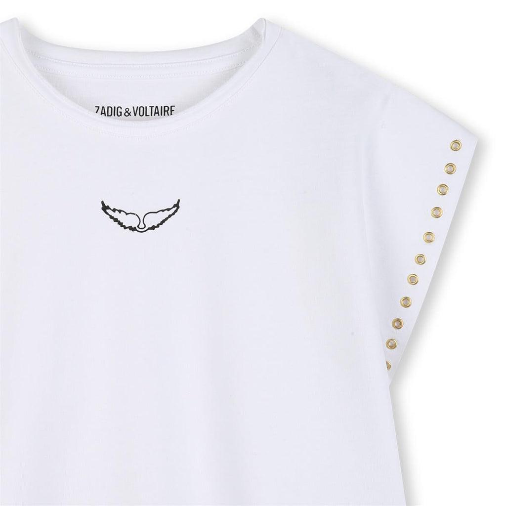 TEE SHIRT WITH EYELETS