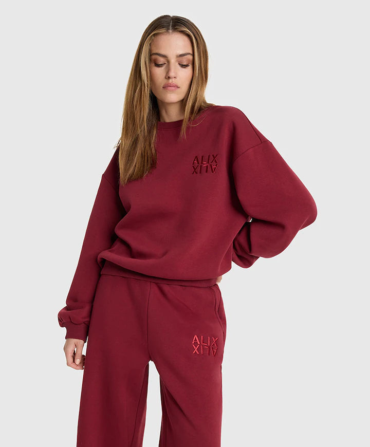 DAMES  BORDEAUX SWEATER
