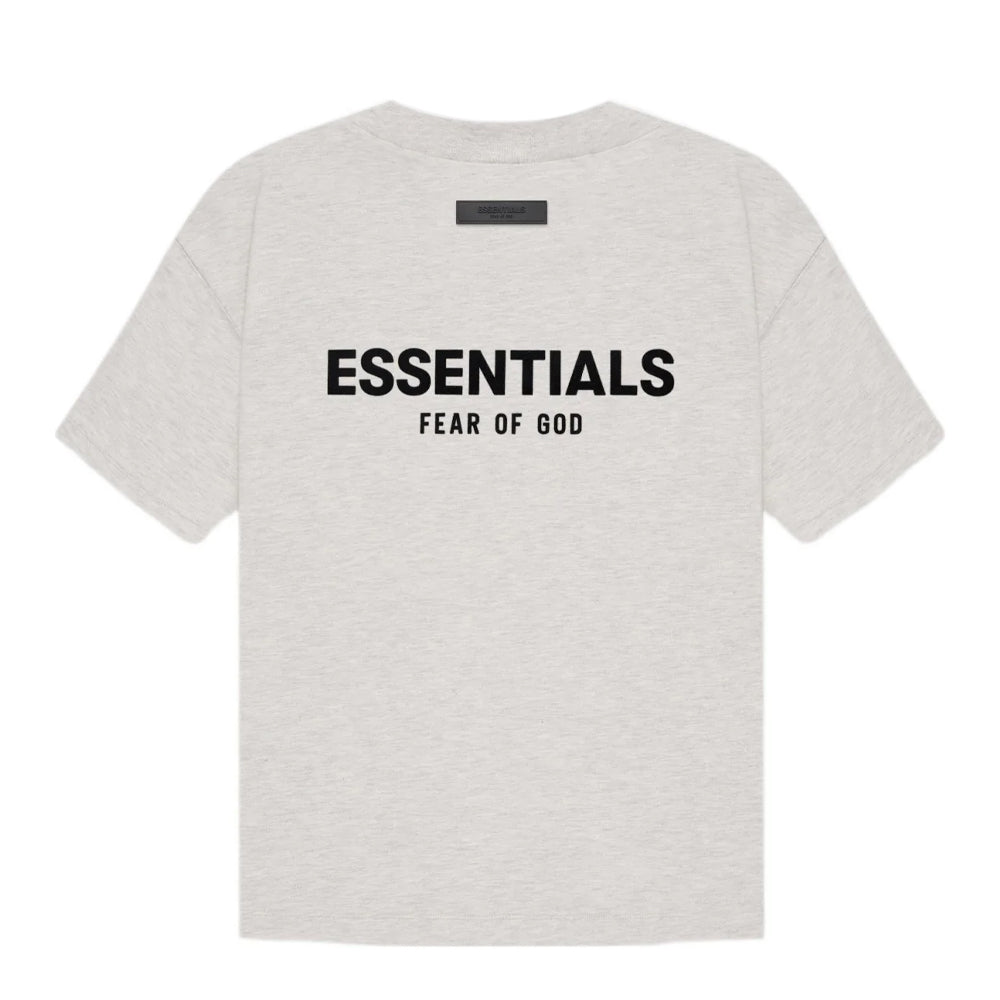 Essentials Fear of God T-shirt Backprint Licht Oatmeal