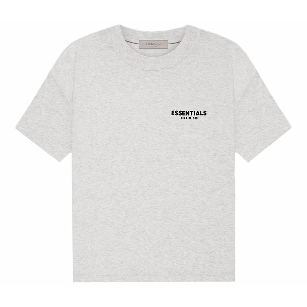 Essentials Fear of God T-shirt Backprint Licht Oatmeal