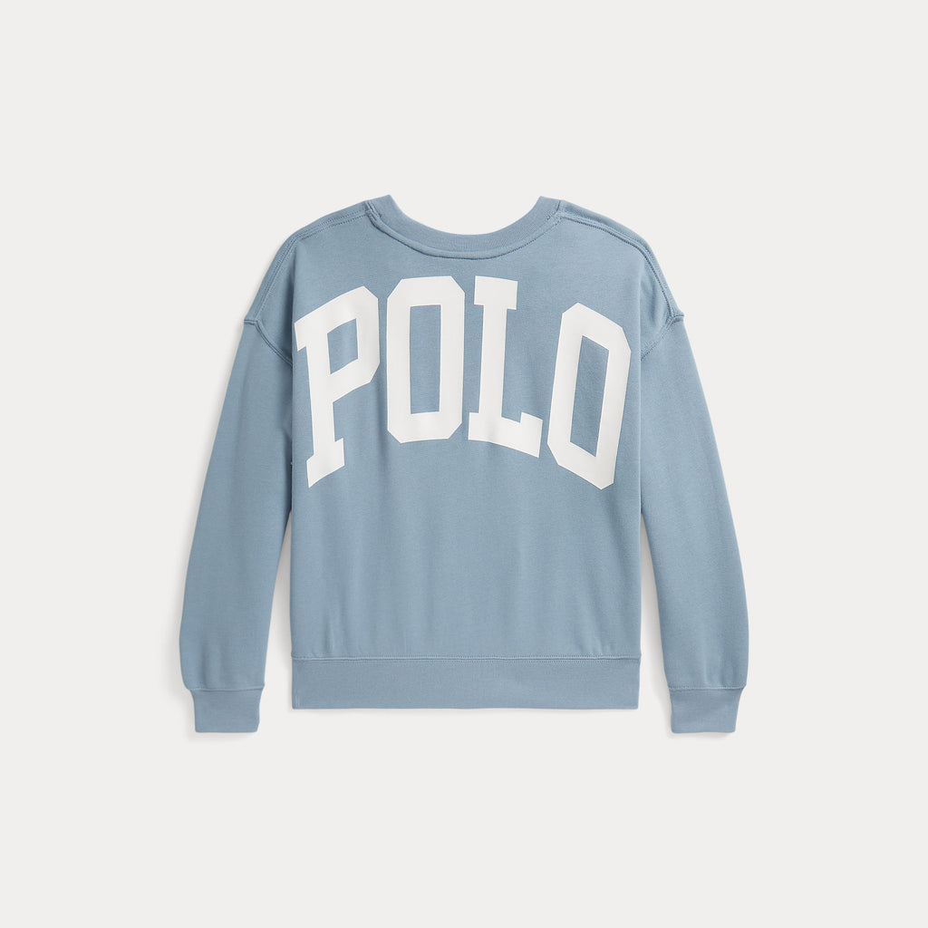 Ralph Lauren Meiden Sweater Terry Logo Blauw