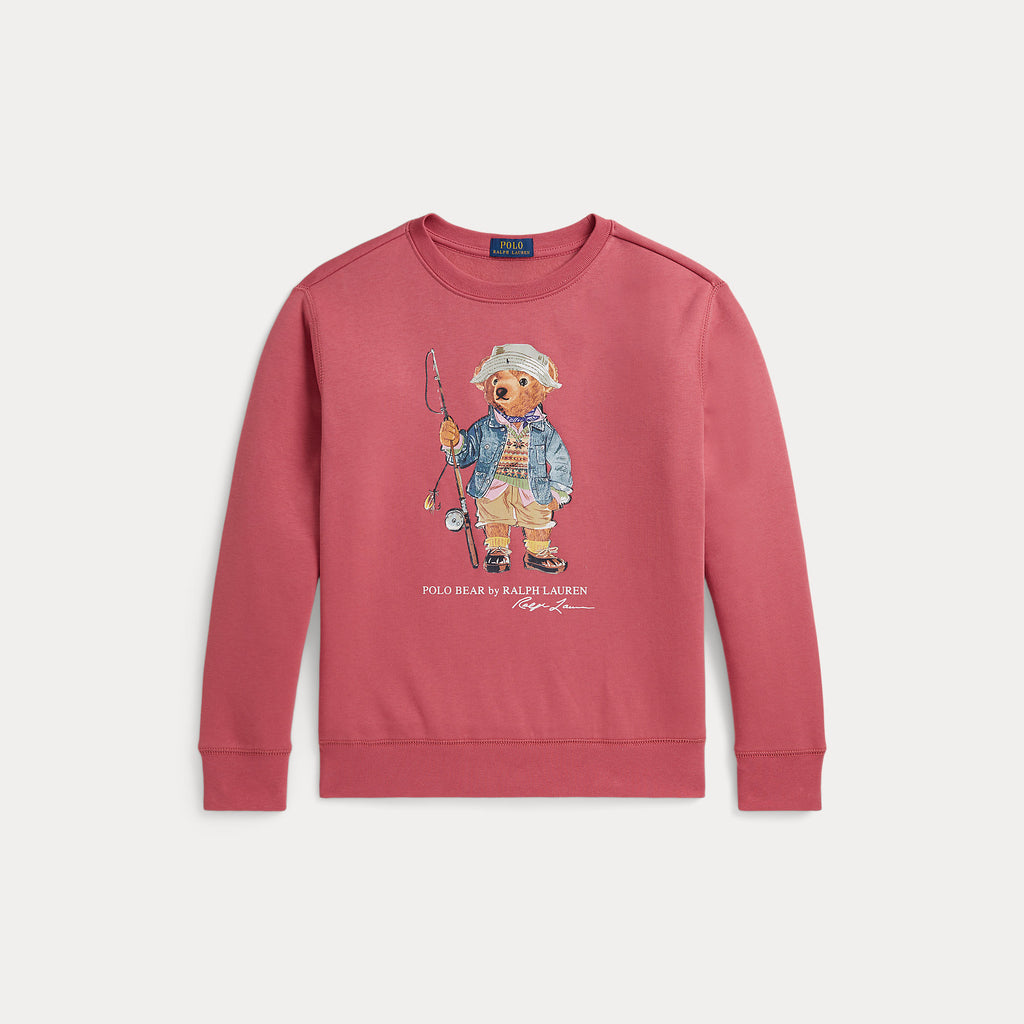 Ralph Lauren Polo Bear Fleece Sweater Berry