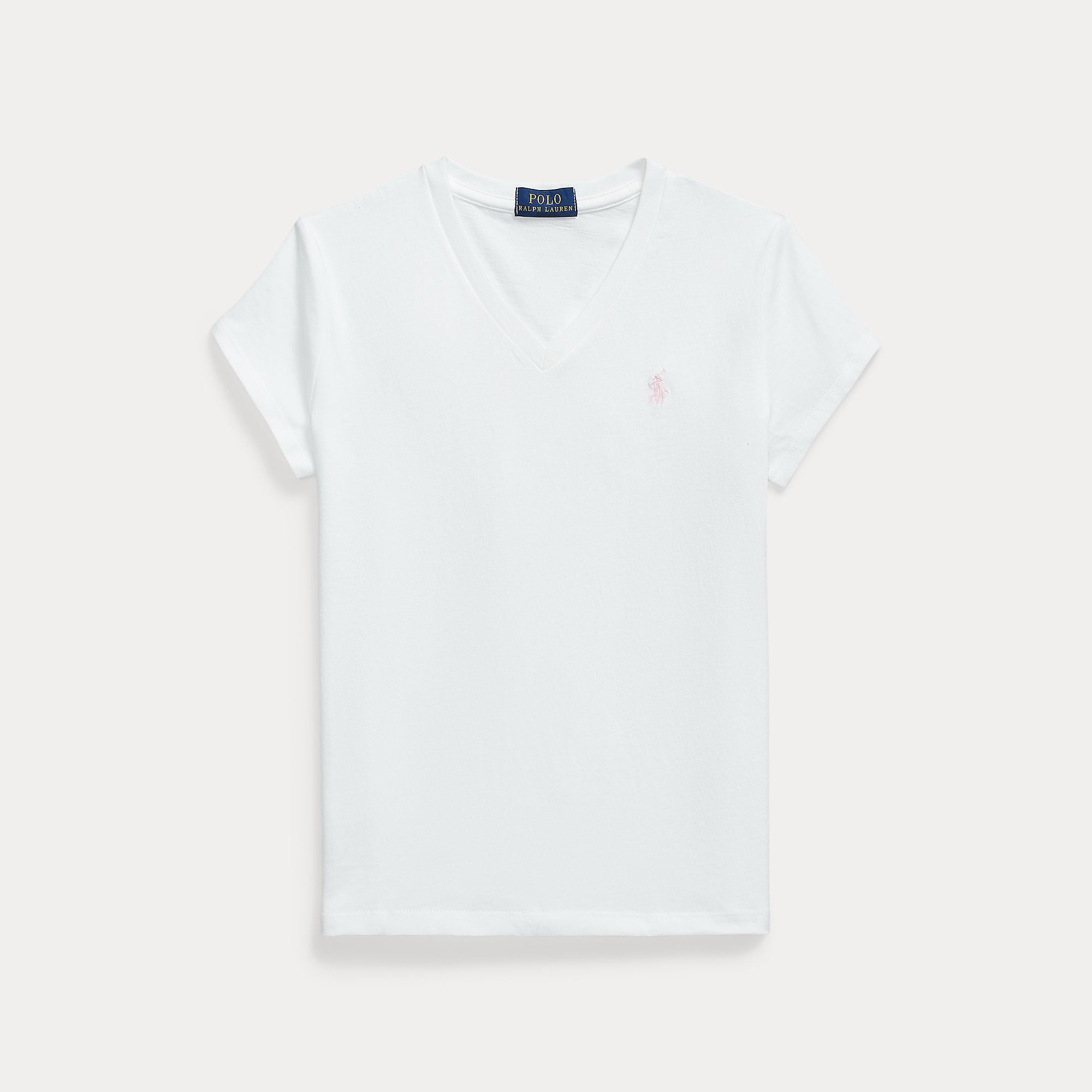 Ralph Lauren Meiden V-hals Shirt Wit
