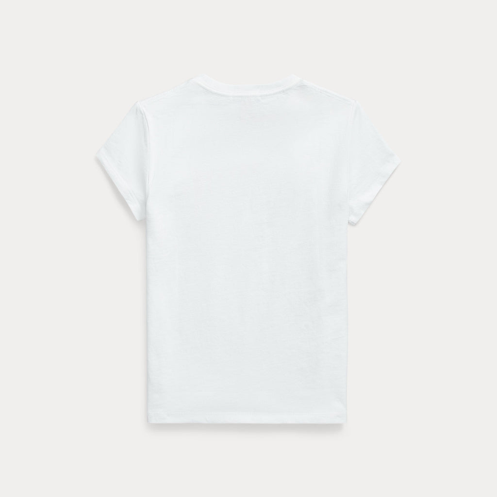 Ralph Lauren Meiden V-hals Shirt Wit