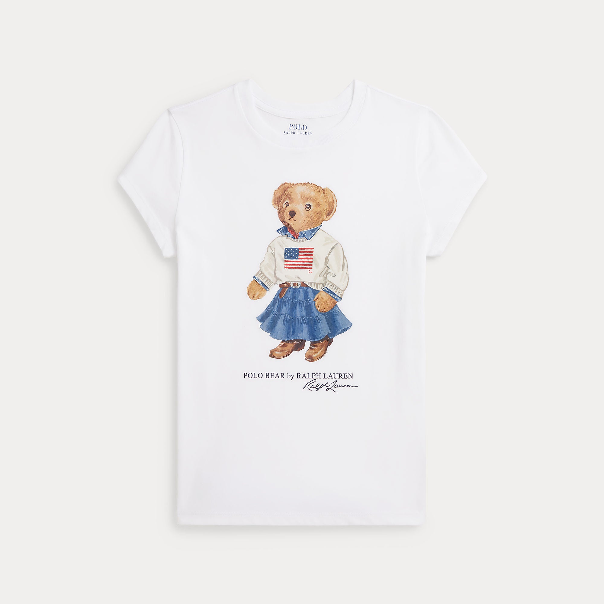 Ralph Lauren Meiden Shirt Beer Amerikaanse Flag
