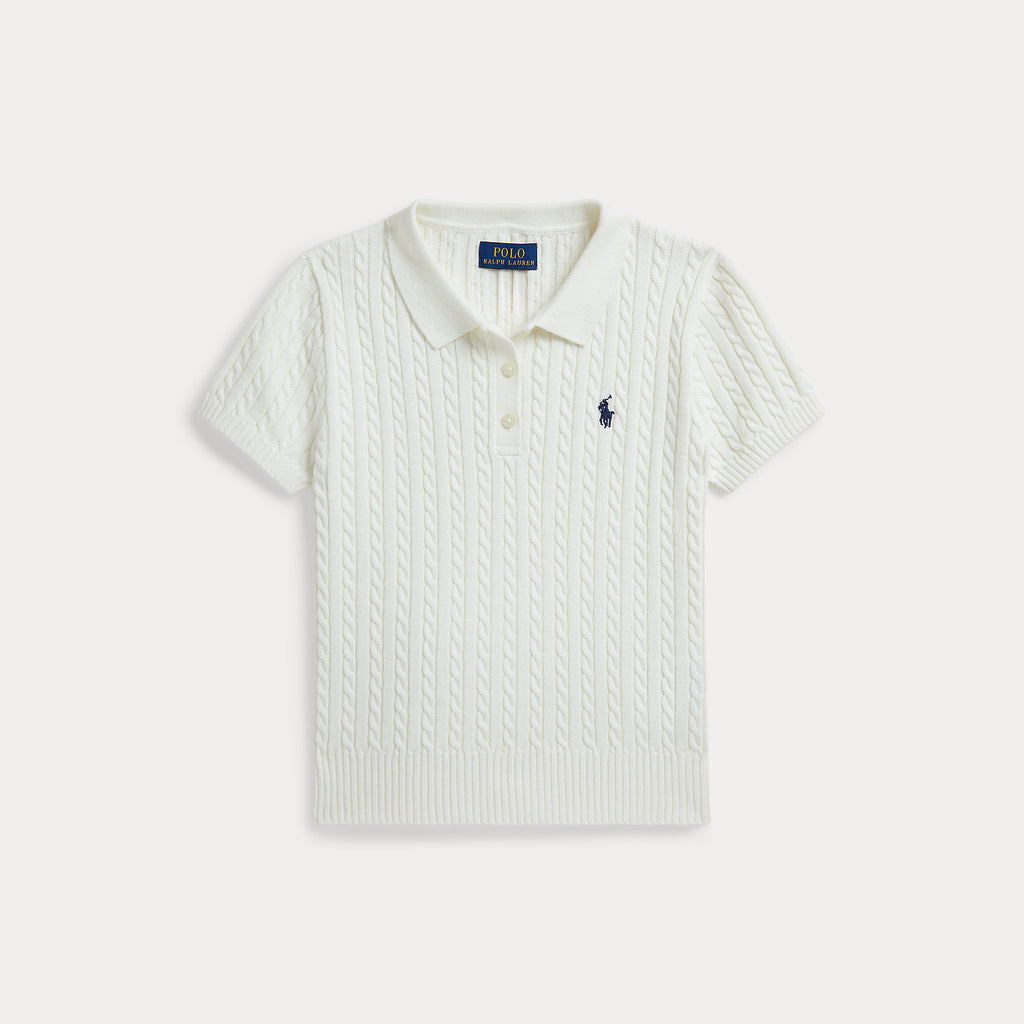 Ralph Lauren Meiden Gebreide Polo Wit