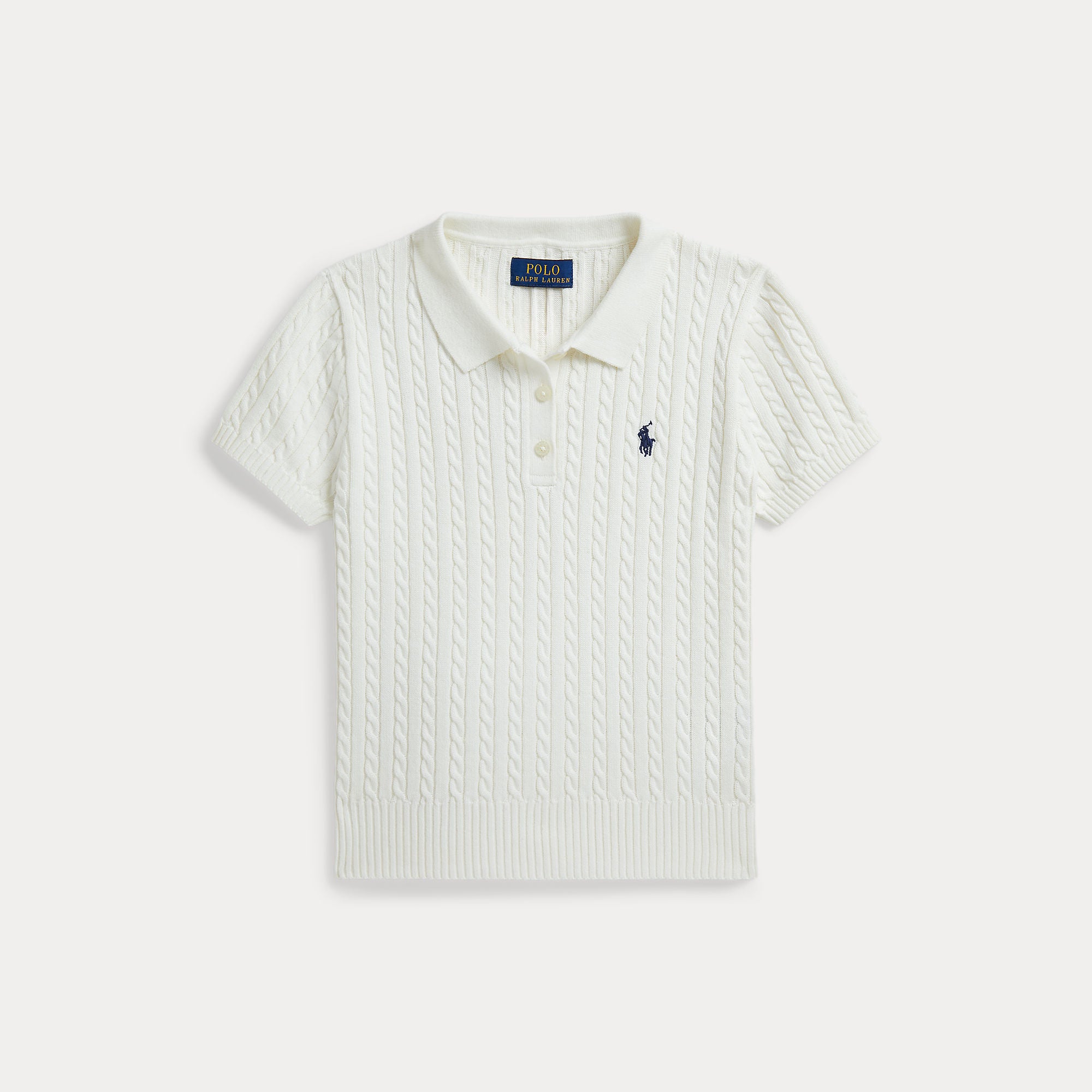 Ralph Lauren Meiden Gebreide Polo Wit