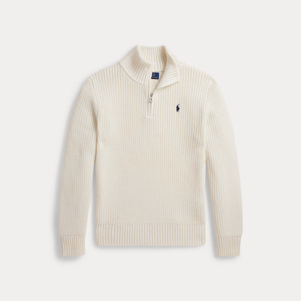 Ralph Lauren Cotton Quarter-Zip Sweater Nevis