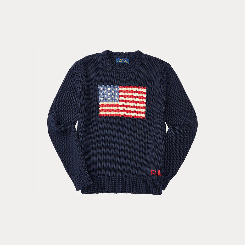 Ralph Lauren Knitted Flag Sweater Navy