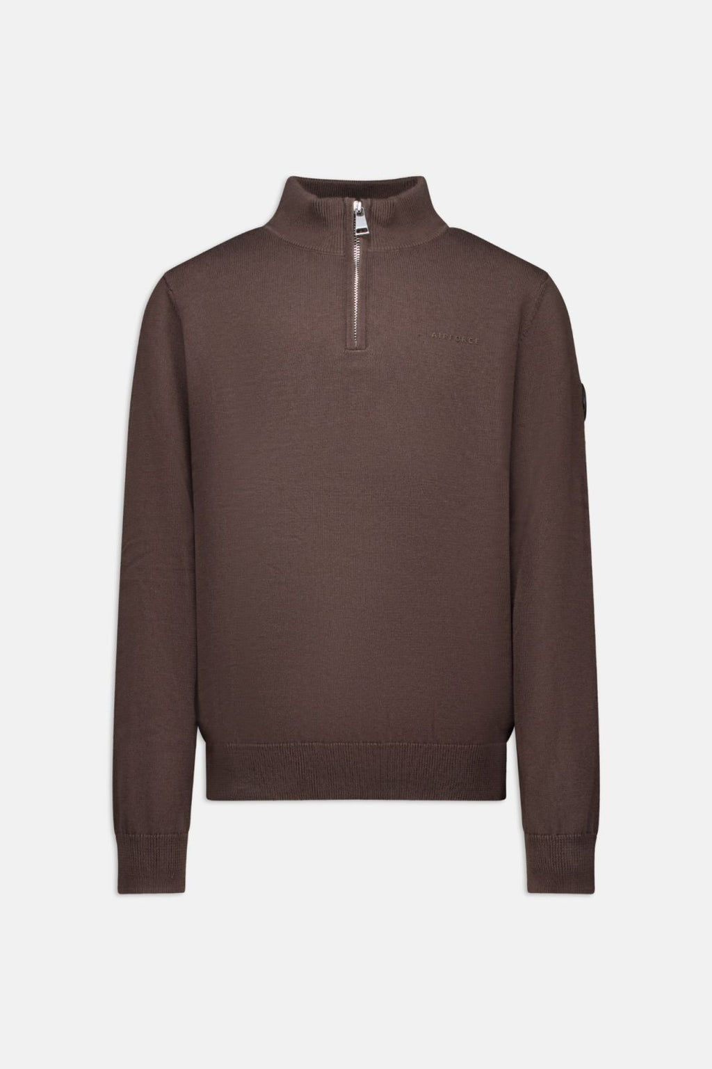 Airforce KNITWEAR QUATER ZIP Dark Coffee