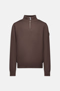 Airforce KNITWEAR QUATER ZIP Dark Coffee