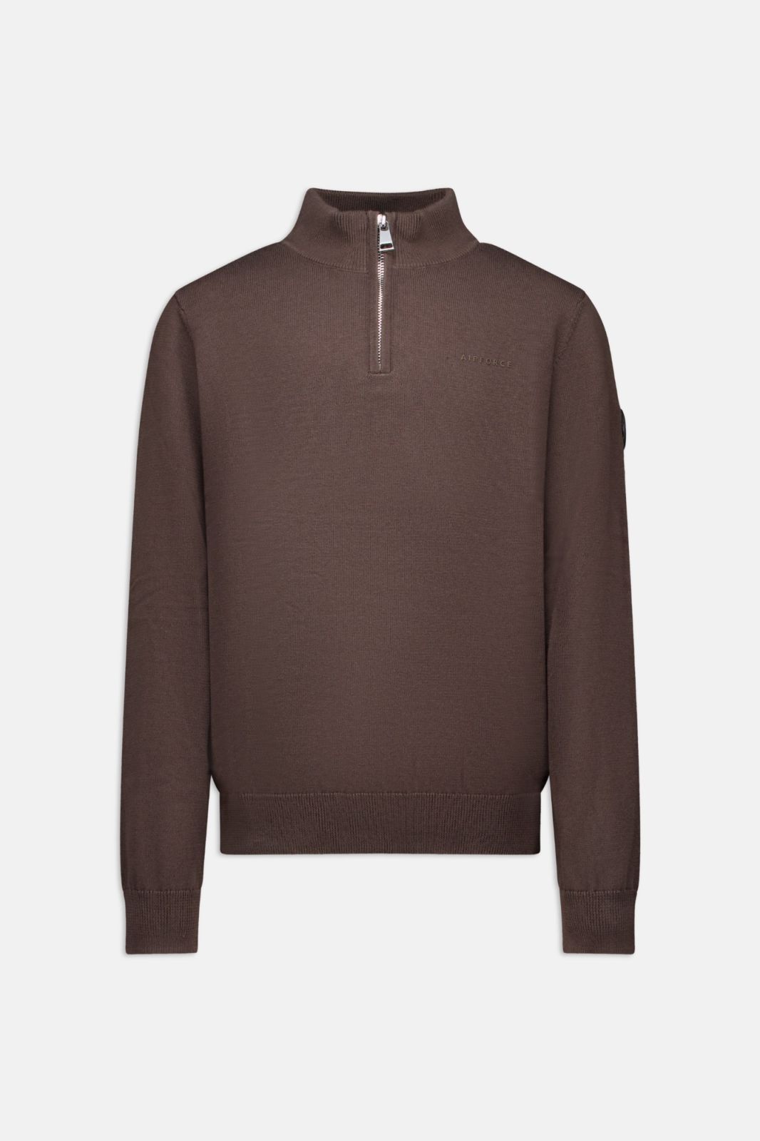 Airforce KNITWEAR QUATER ZIP Dark Coffee