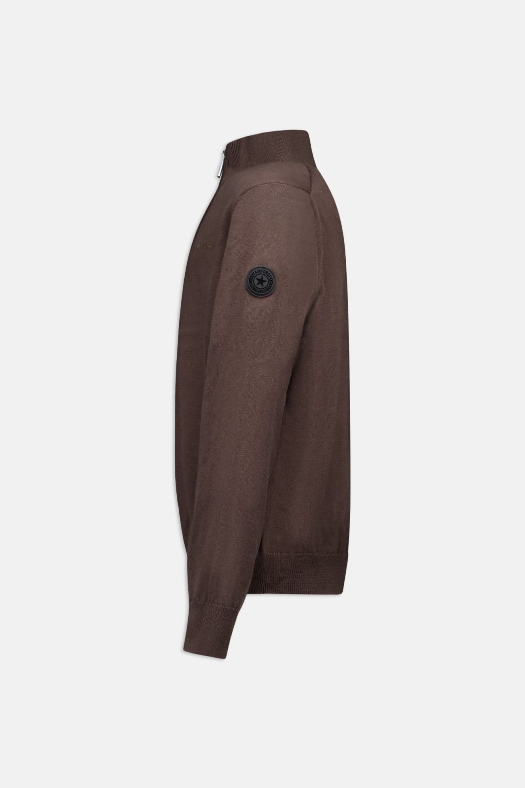 Airforce KNITWEAR QUATER ZIP Dark Coffee