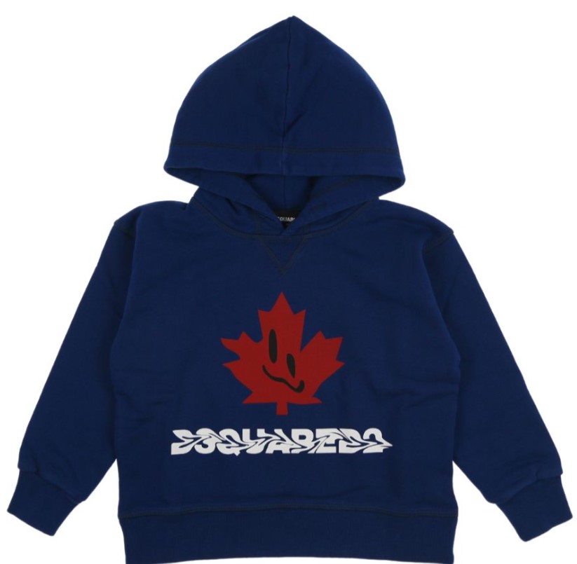 DSQUARED2 hoodie blauw/rood