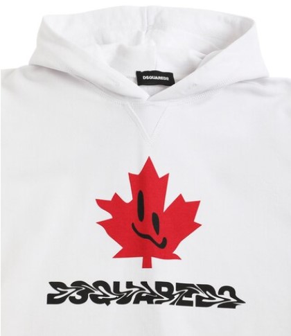 DSQUARED2 hoodie wit/rood