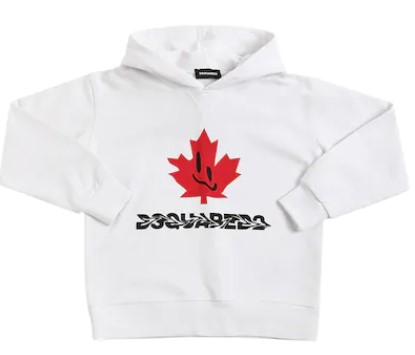 DSQUARED2 hoodie wit/rood