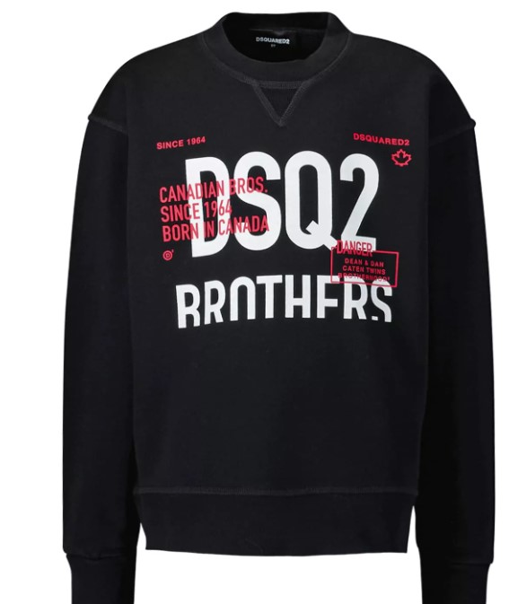 DSQUARED2 sweater zwart opdruk