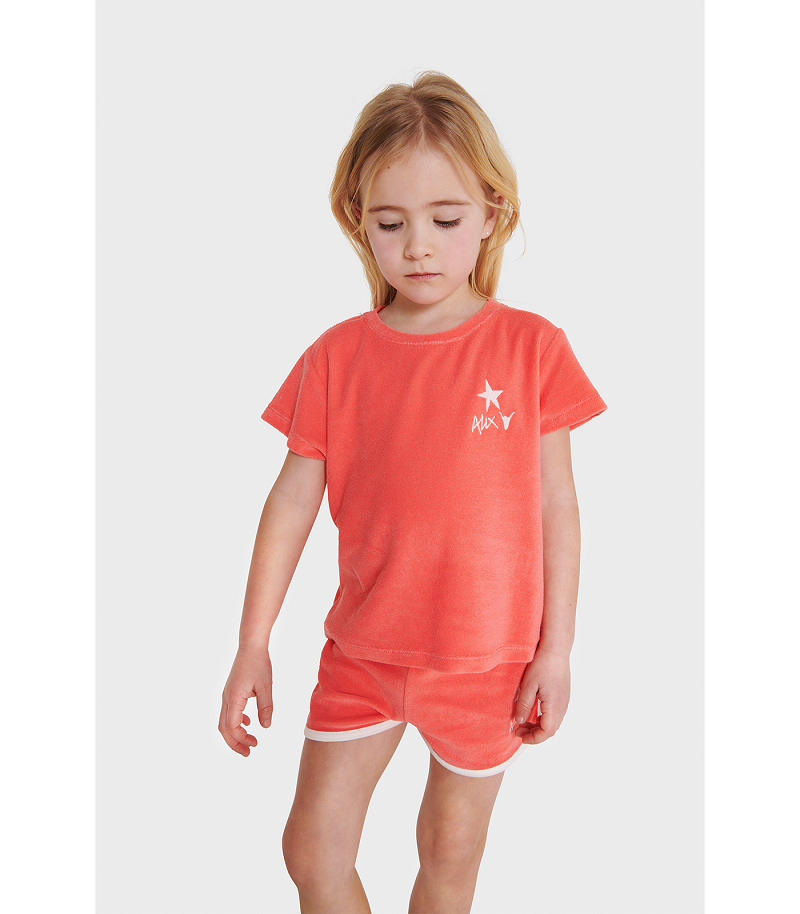 Alix Mini Terry T-Shirt Coral