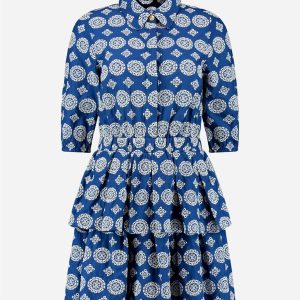 Nikkie Dress Royal Blue Print