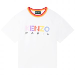Kenzo Kids T-Shirt Wit Tekst