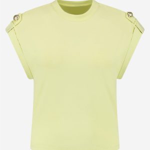 Nikkie Epaulette T-shirt Lime