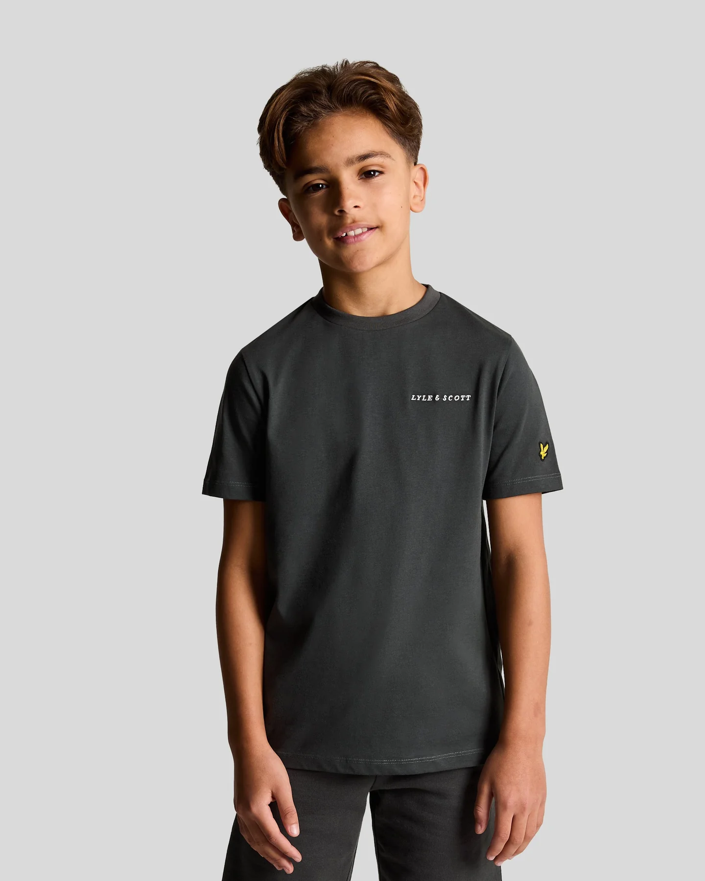 Lyle en Scott T-Shirt Logo uitgeschreven Donkergrijs