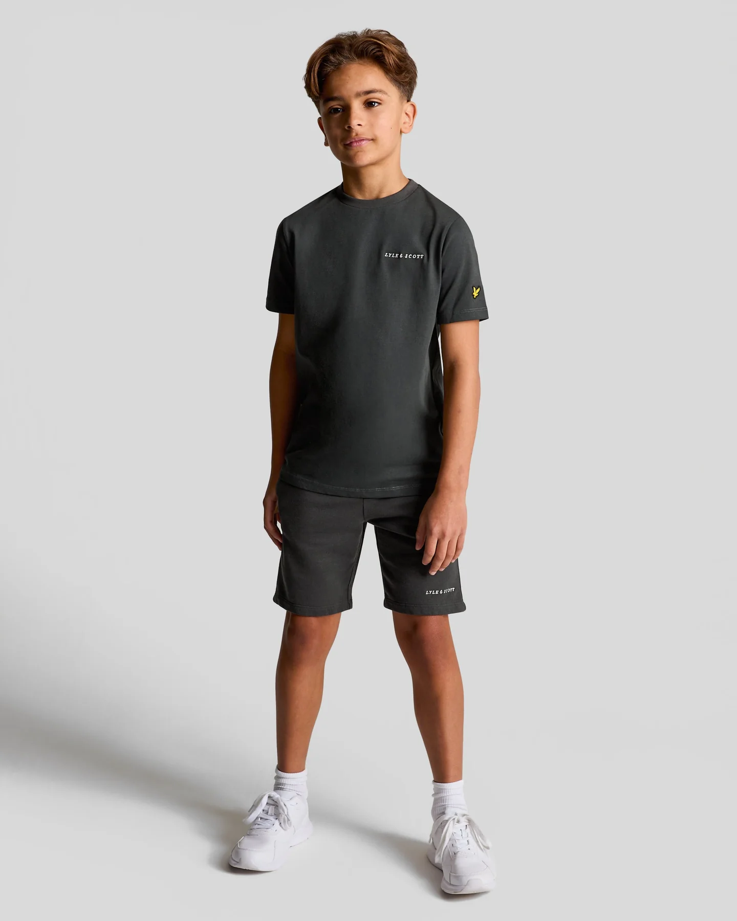 Lyle en Scott T-Shirt Logo uitgeschreven Donkergrijs