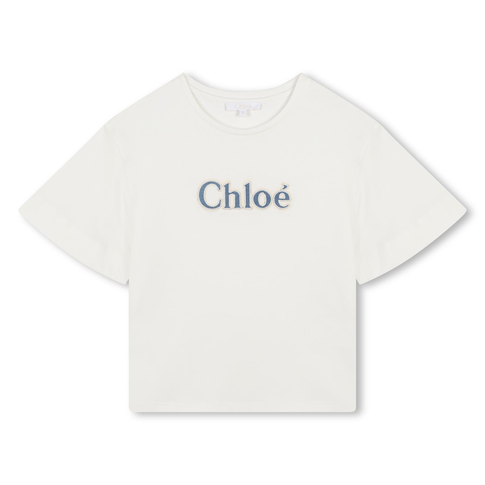 Chloe T-Shirt Denim Wit