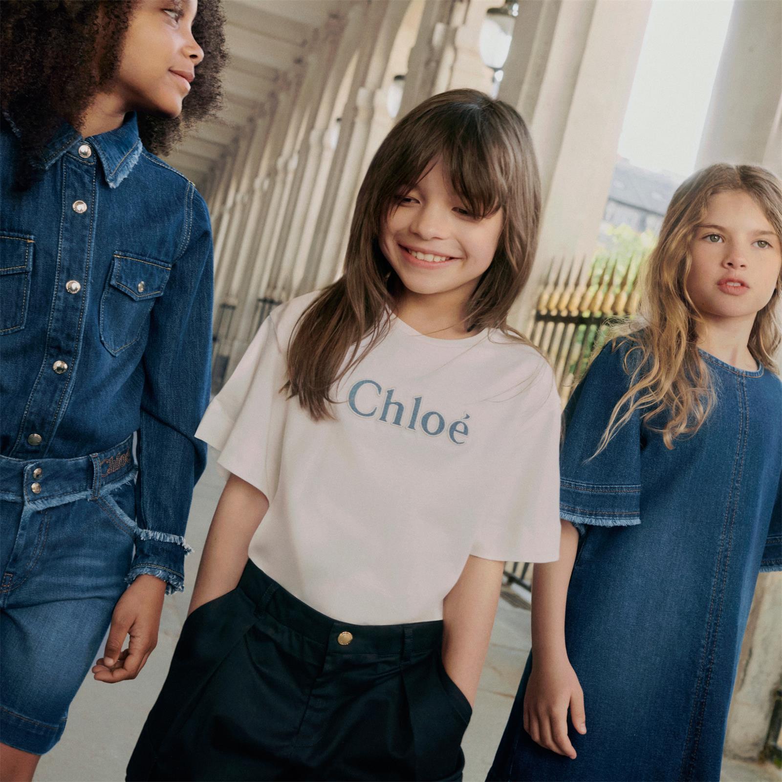 Chloe T-Shirt Denim Wit