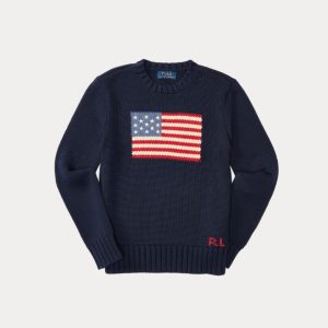 Ralph Lauren Vlag Sweater Donkerblauw