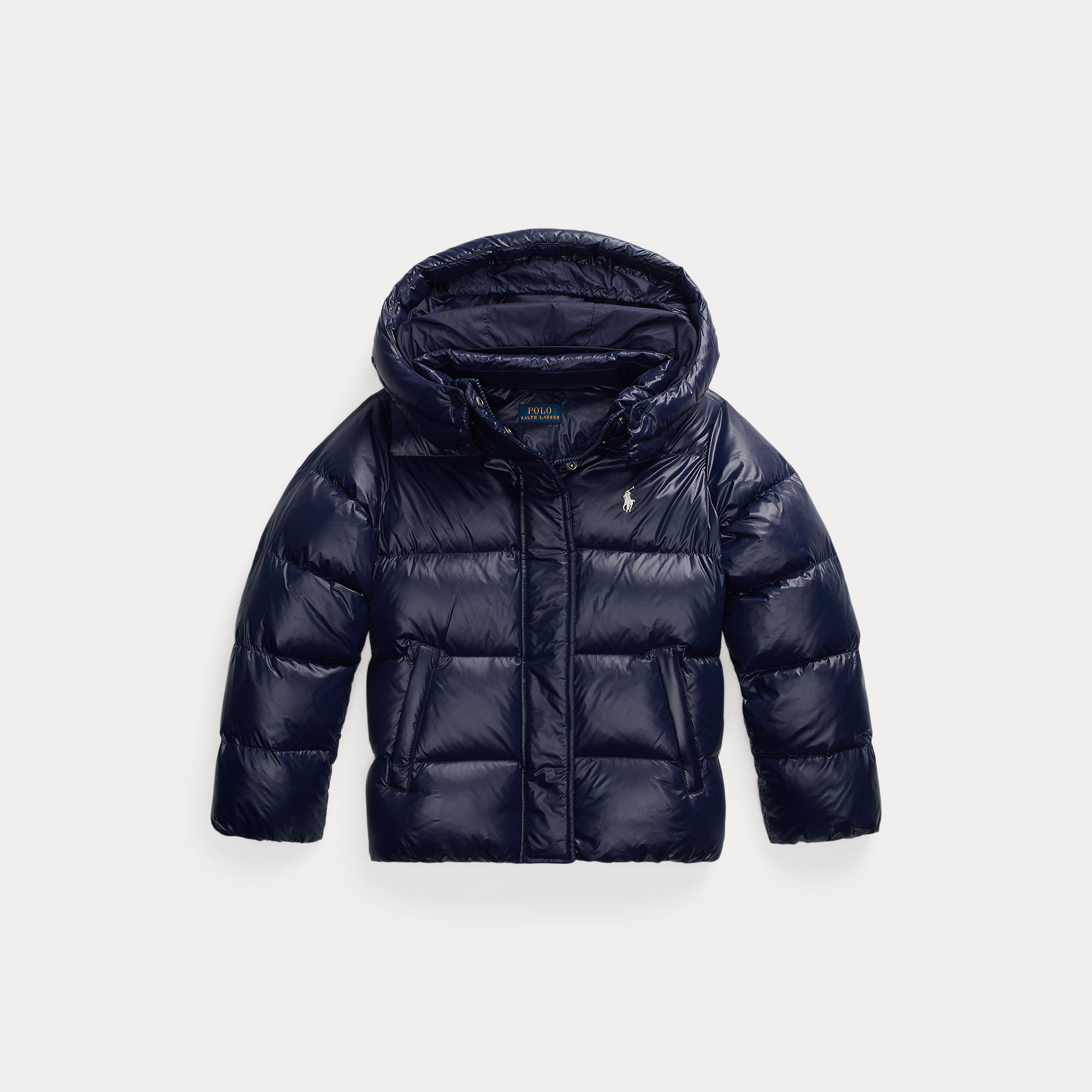 Ralph Lauren Winterjas Blauw Glimmend