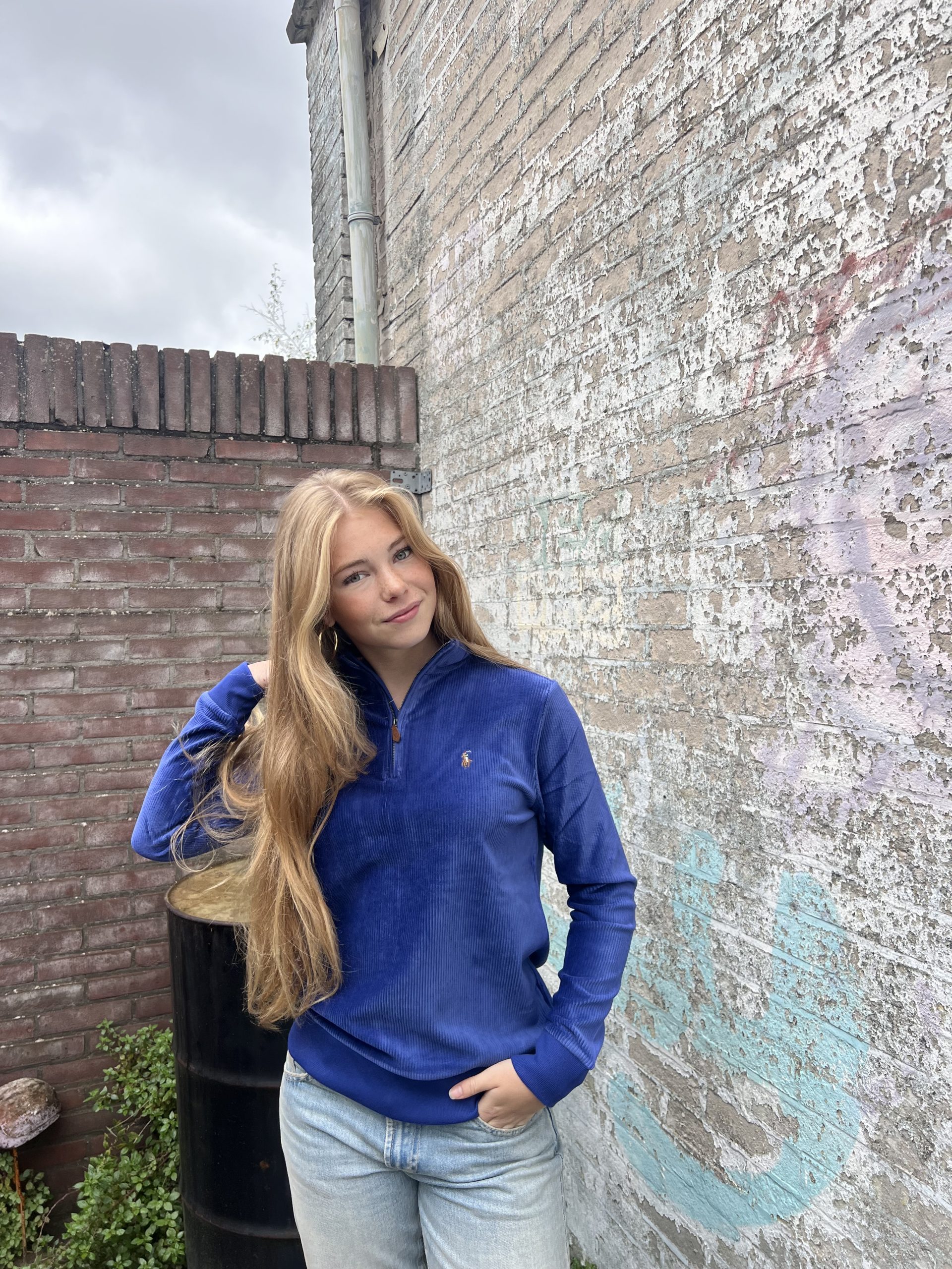 Ralph Lauren Zip Trui Blauw