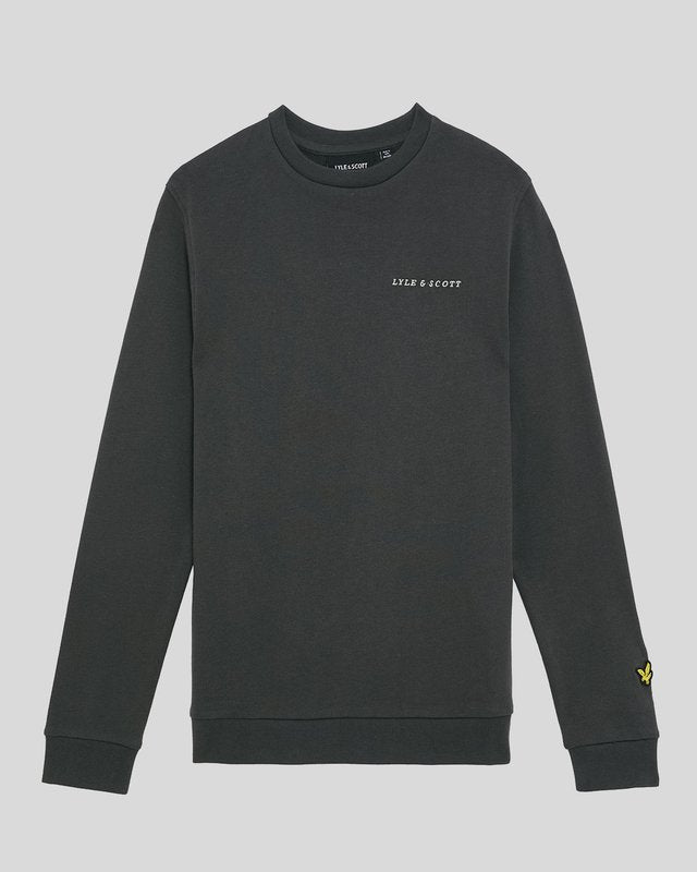 Lyle & Scott Sweater Geschreven Donkergrijs