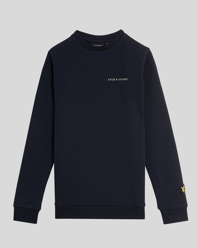 Lyle & Scott Sweater Geschreven Donkerblauw