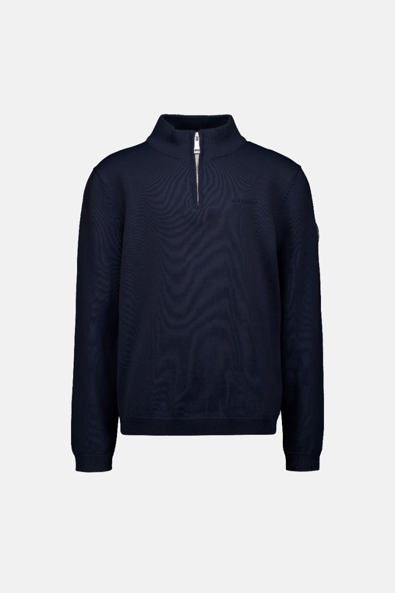 Airforce Knitwear Trui Zip Dark Navy